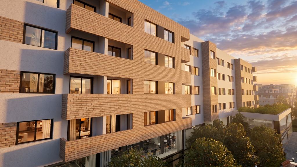 Luma Residence: 3D prikaz balkona sa strane